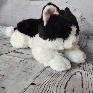 12 Inch Flopsie Oreo Black & White Cat Plush Stuffed Animal by Aurora